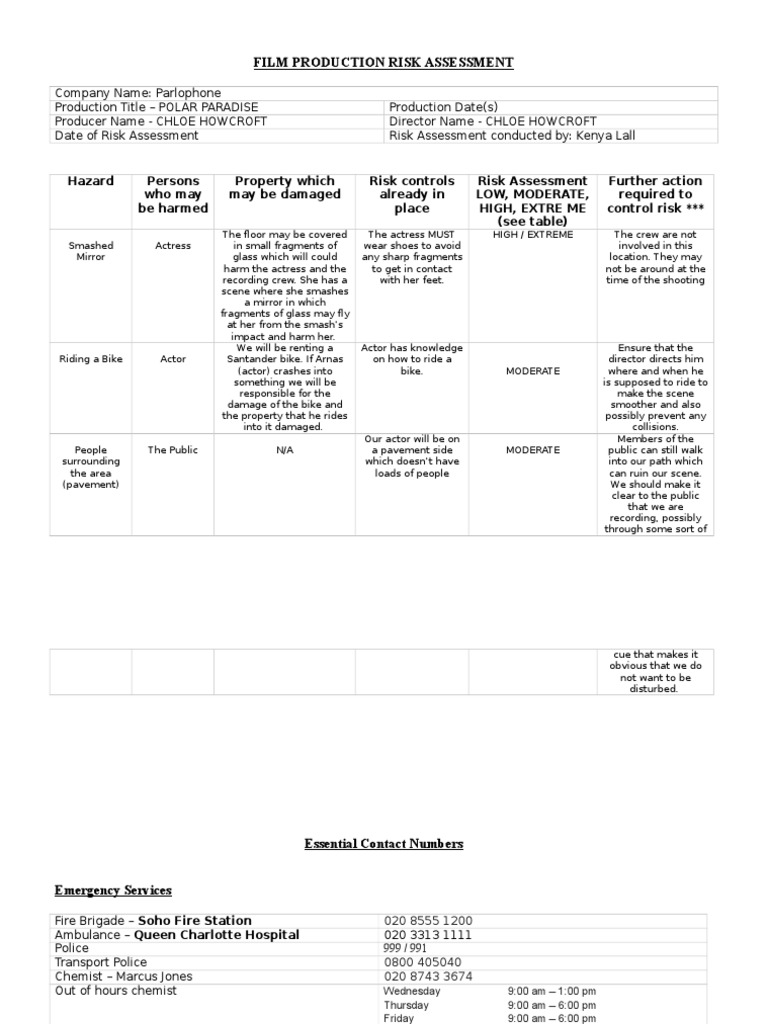 Film Production Safety Guide | PDF | Art