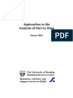 Approaches To The Analysis of Survey Data PDF