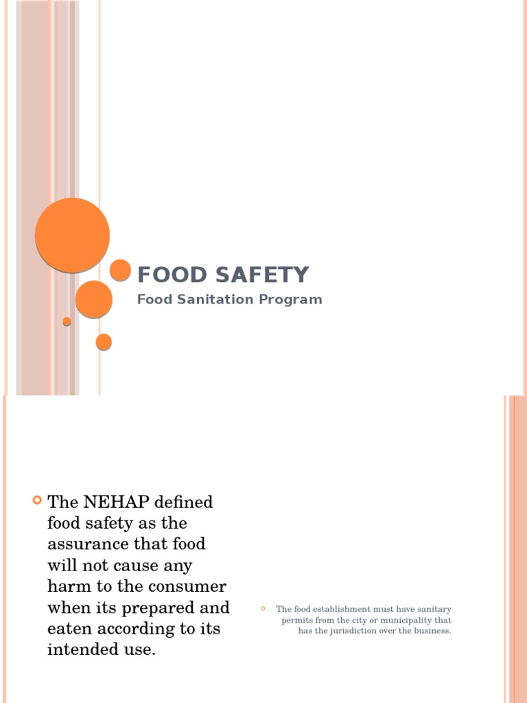 Food Sanitation Program Pdf Sanitation Food Safety