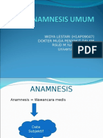 ANAMNESIS UMUM
