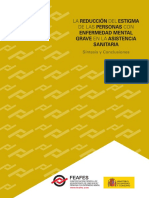 La Reducción Del Estigma de Las Personas Con Enfermedad Mental Grave en La Asistencia Sanitaria