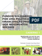 Caderno 1 Fundos Solidários Por Uma Política de Emencipação Produtiva Dos Moviemntos Sociais