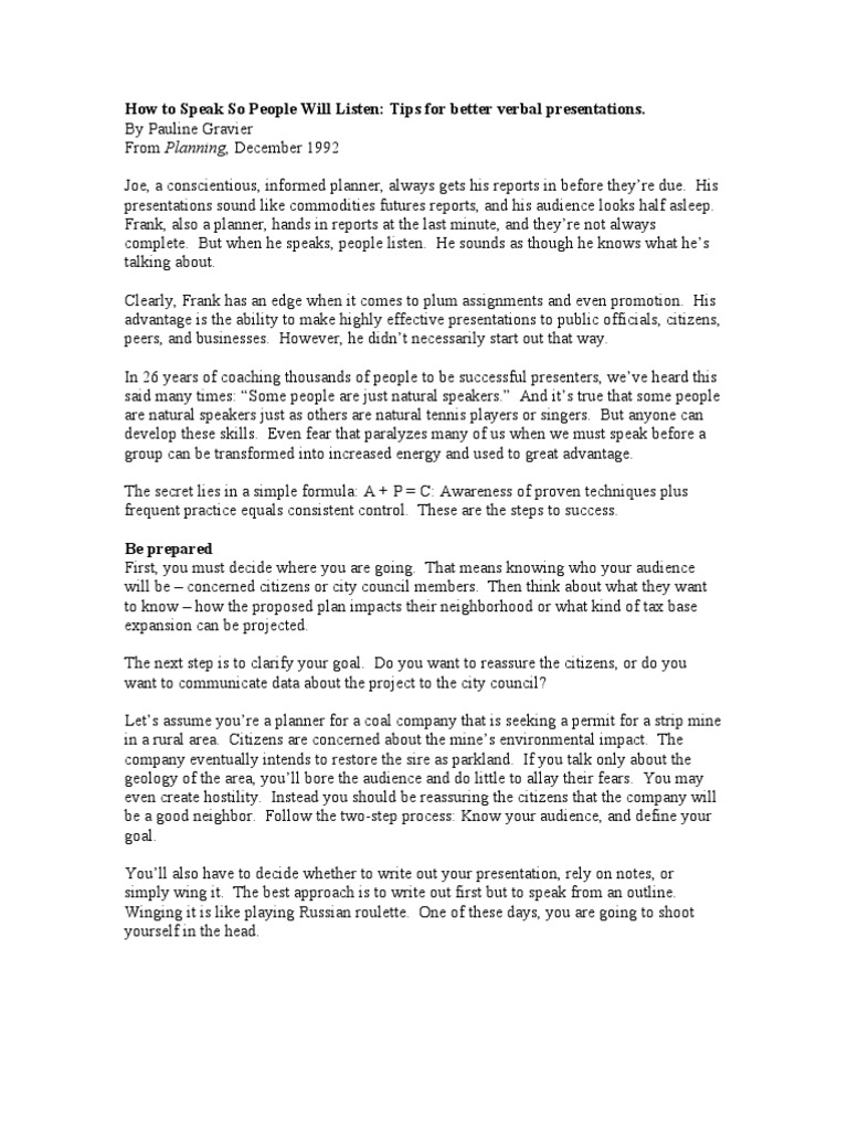 How To Speak So People Will Listen | PDF | Semiotics | Cognitive Science
