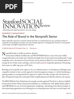 The Role of Brand in The Nonprofit Sector - Stanford Social Innovation Review