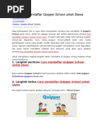 Cara Mendaftar Quipper School Untuk Siswa