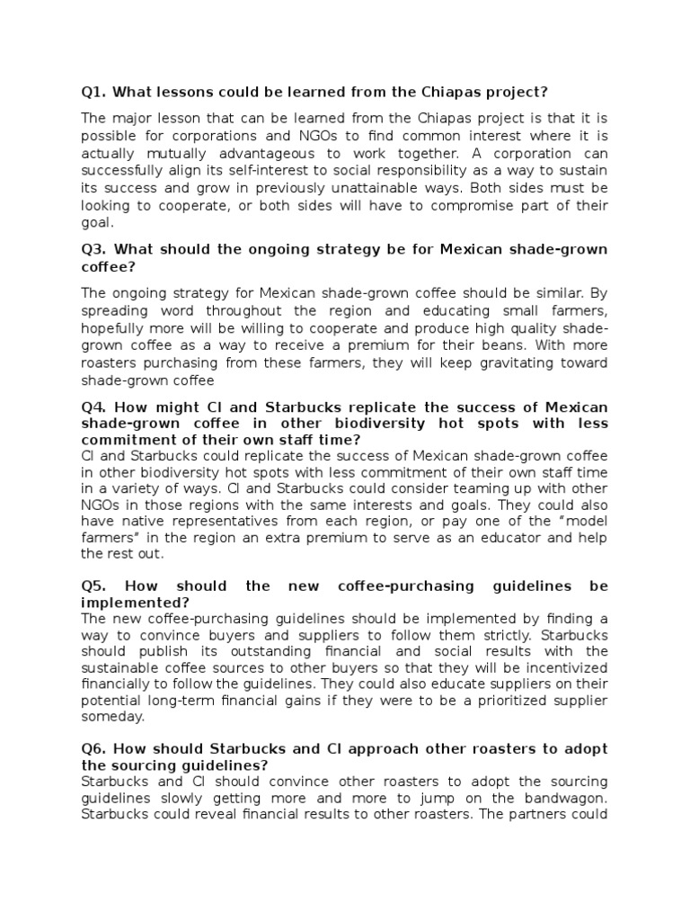 Starbucks PDF Fair Trade Starbucks