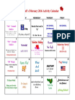 Feb 16 Activity Calendar