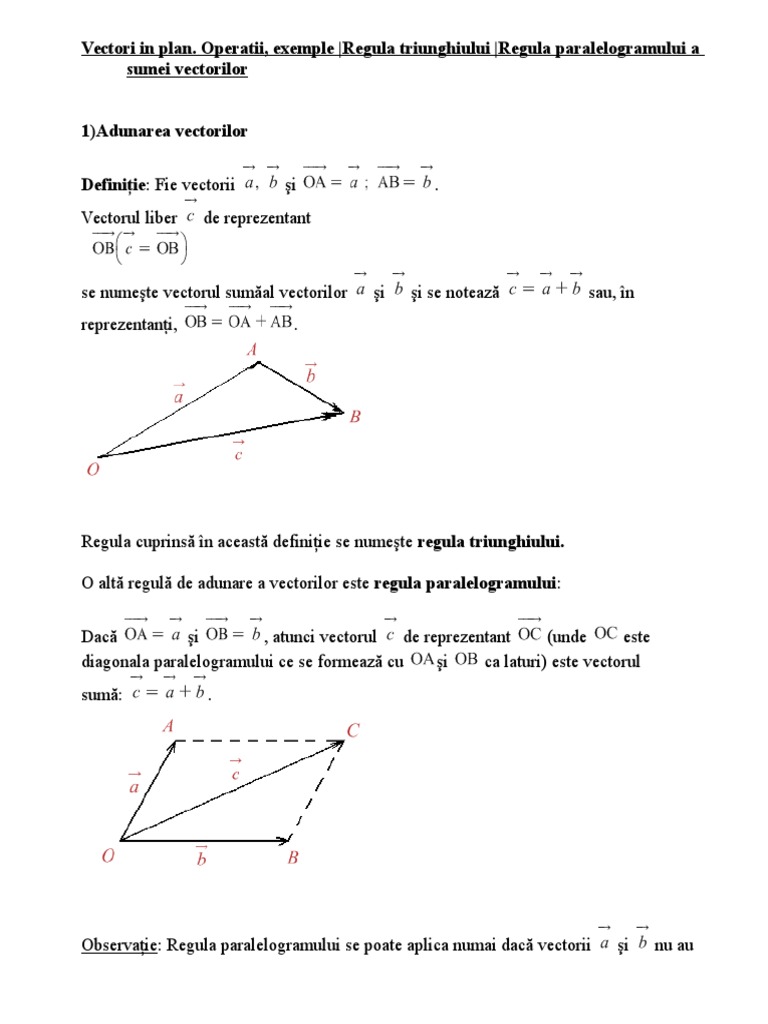 Vectori in Plan | PDF