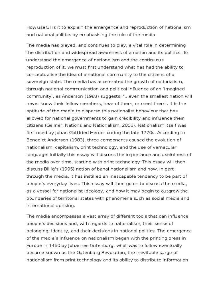 Nationalism essay 200 words image