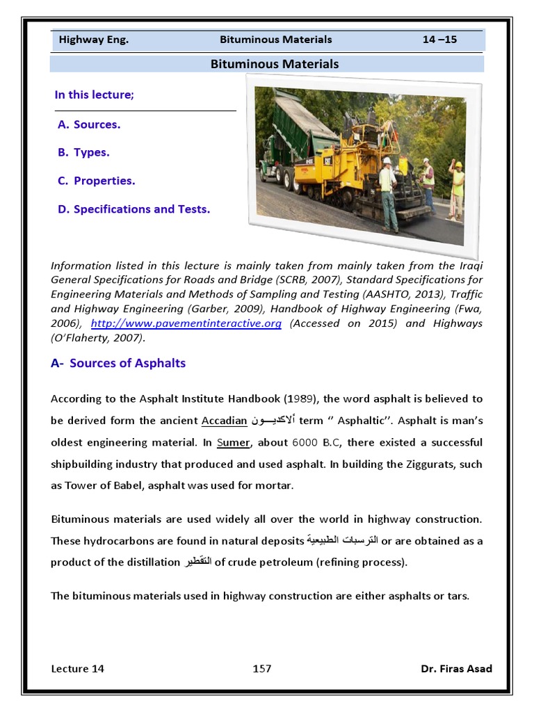 Bituminous Materials in Highway Engineering | PDF | Asphalt | Road Surface