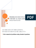 Problem Solving Using Chemical Equations