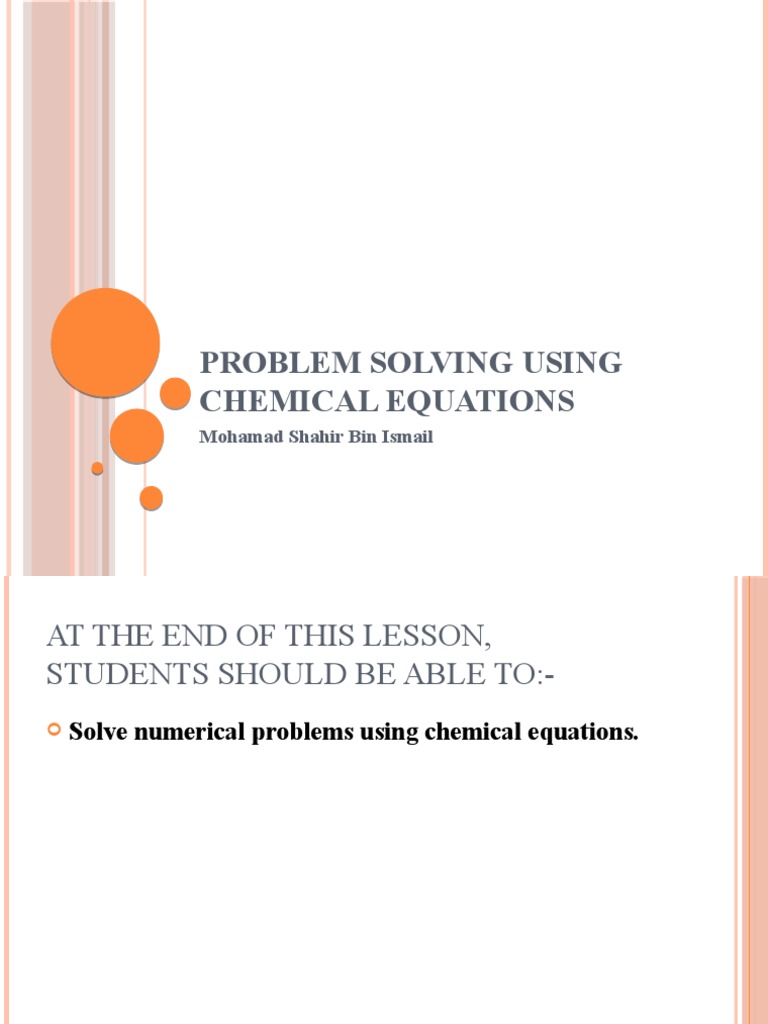 Problem Solving Using Chemical Equations | PDF