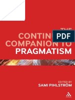 The Continuum Companion To Pragmatism Edited by Sami Pihlström