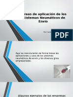 Áreas de Aplicación de Los Sistemas Neumáticos de Envío