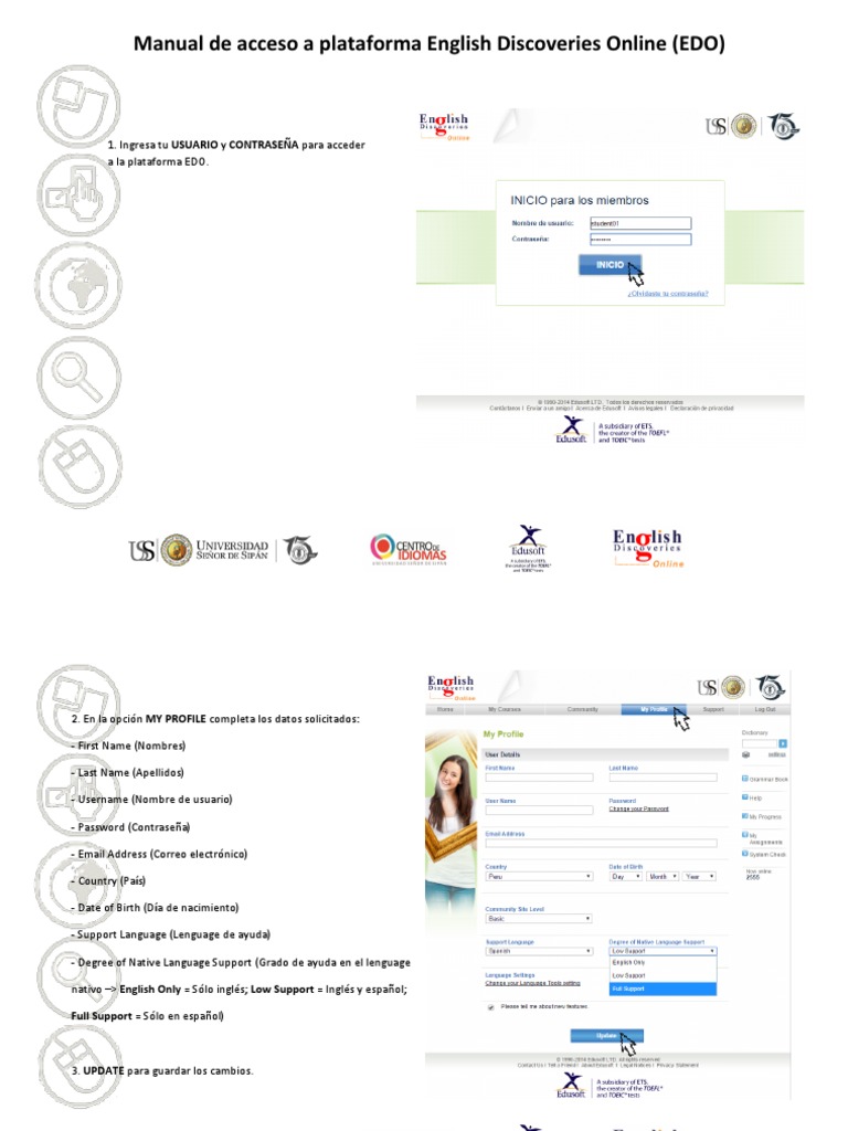 Acceso a EDO y English Discoveries | PDF | Negocios