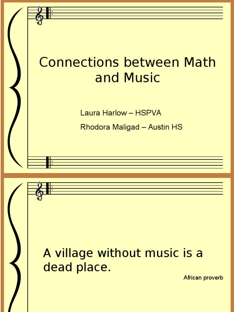 Math and Music | PDF | Pitch (Music) | Fraction (Mathematics)