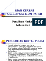Position Paper (Kertas Posisi)