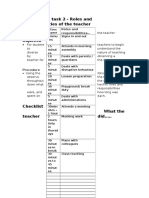 Observation Task 2 - Roles and Responsibilities of The Teacher