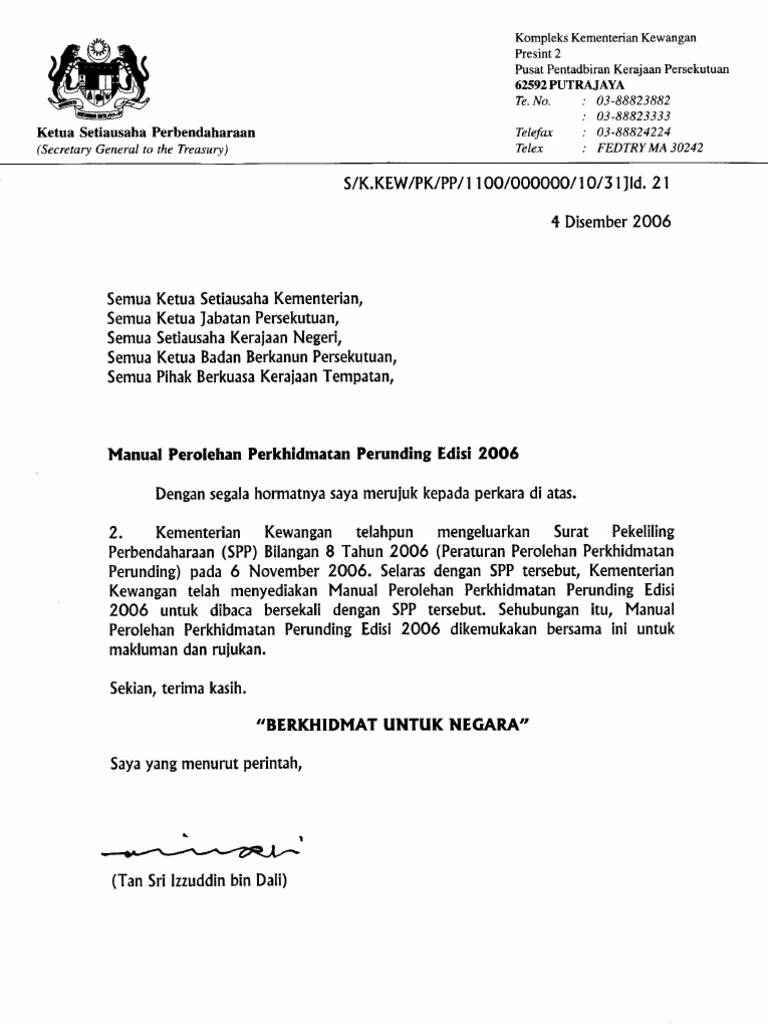 Contoh Surat Aduan Kebocoran Siling Kepada Cob