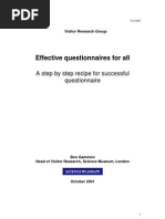 Questionnaire Recipe Book