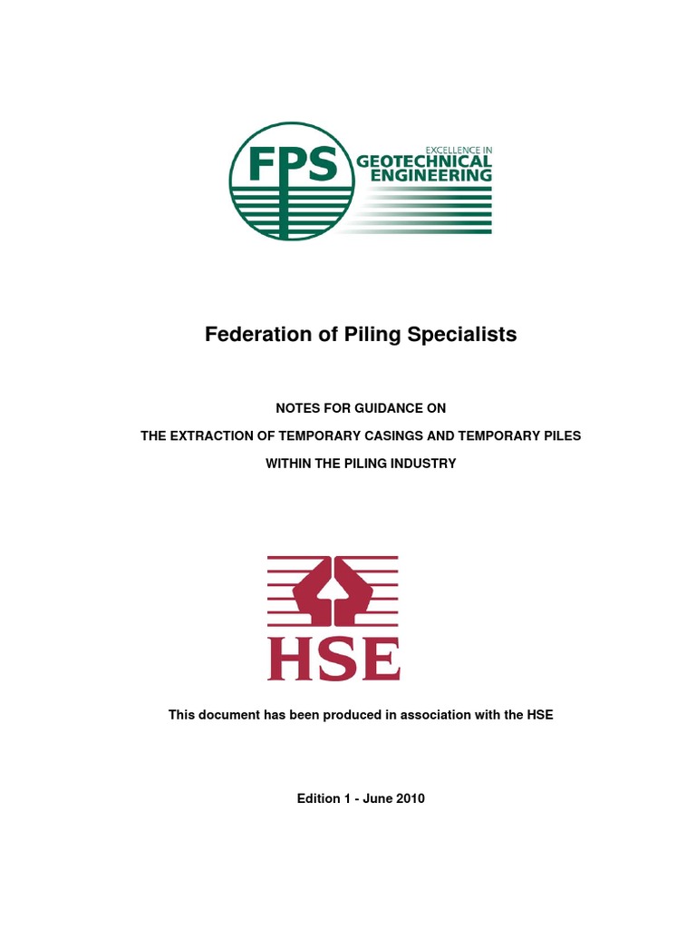 FPSExtractionFinal Jun2010 | PDF | Deep Foundation | Drilling Rig