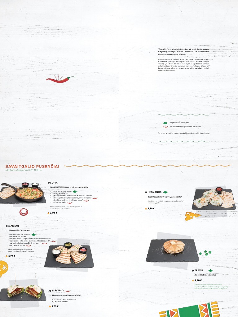 Tex Mex Meniu - Talutti | PDF