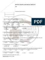 Soal Matematika Dasar Ujian Masuk Umm 2004