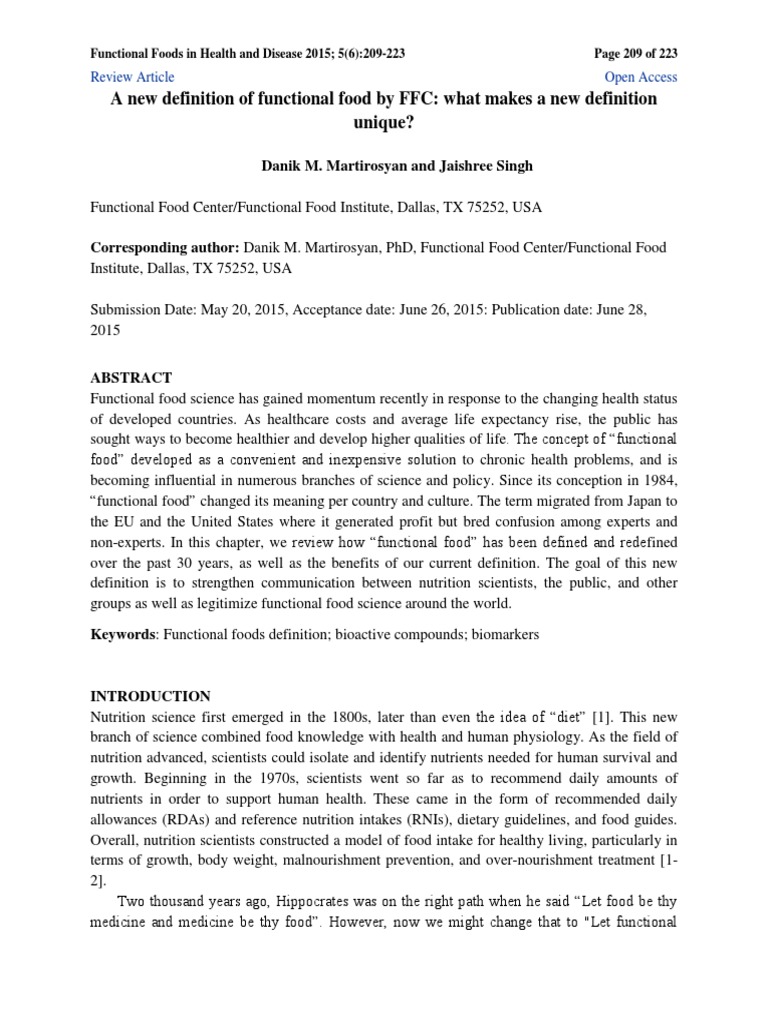 Defining Functional Foods Globally | PDF | Vitamin | Foods