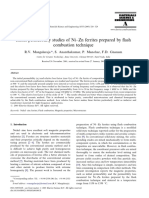 Initial Permeability Studies of Ni ZN Ferrites Prepared by Flash Combustion Technique