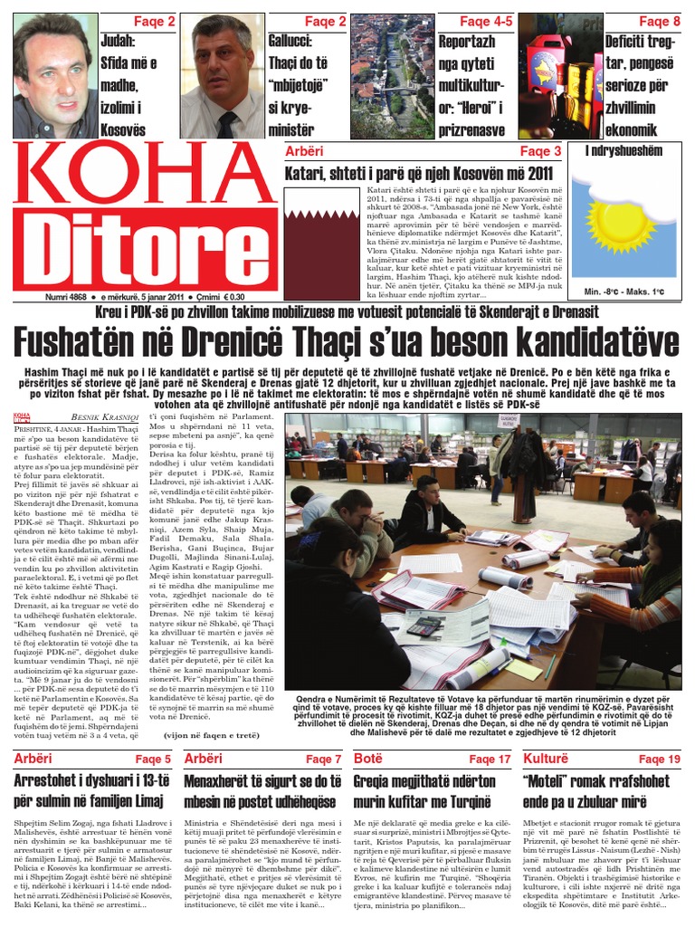 "Koha Ditore" Ballina, 05 Janar 2011 PDF