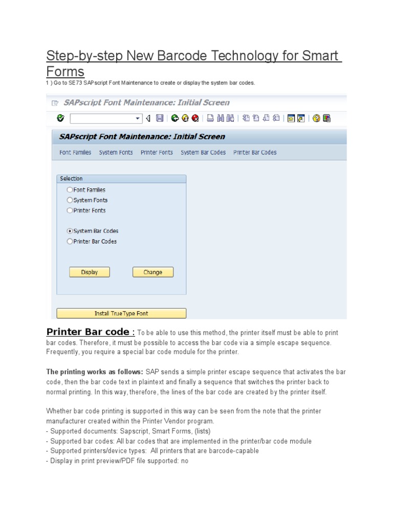 Barcode Technology in SAP Smart Forms | PDF | Computers