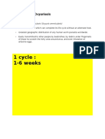 1 Cycle: 1-6 Weeks: Enterobiasis / Oxyuriasis