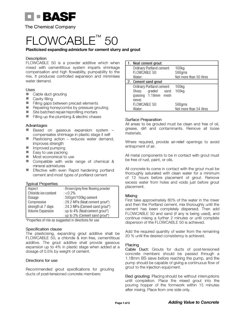 FLOWCABLE 50 v7 | PDF