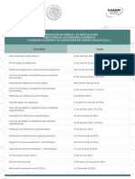 Calendario EWSDFGscolar Licenciatura 2016-1