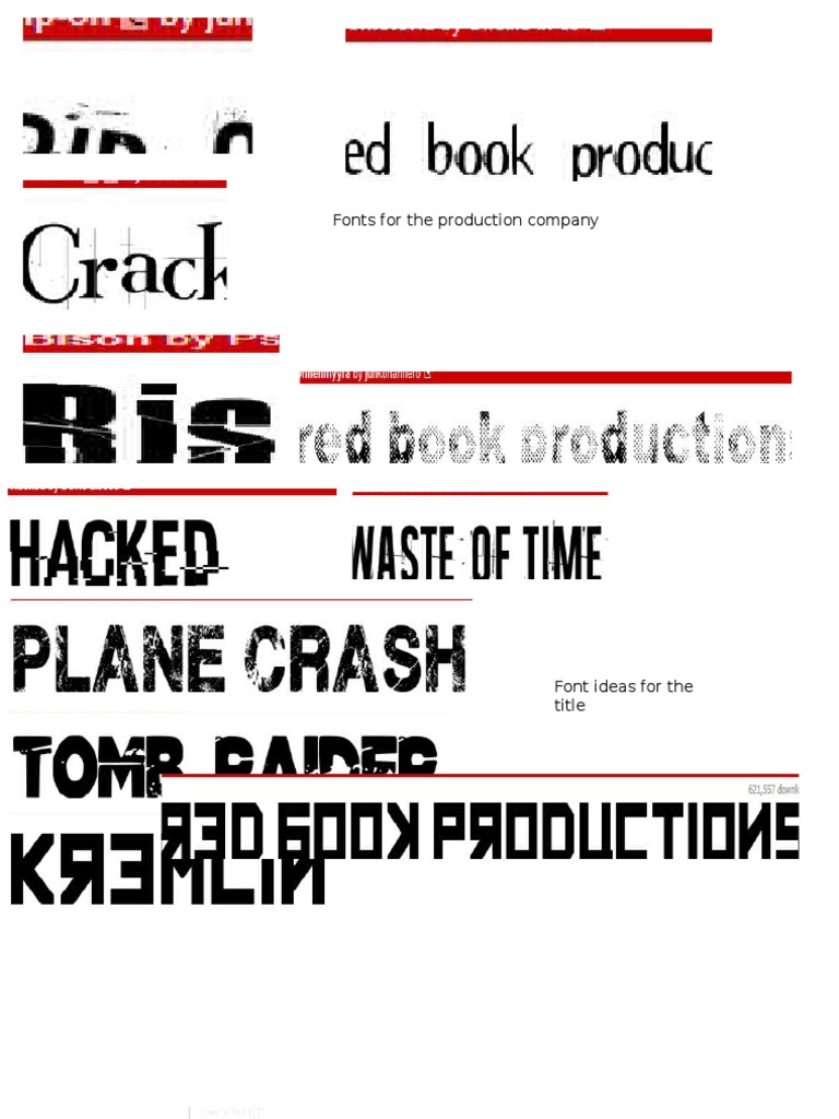 Best Fonts for Production Company Titles | PDF