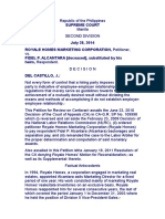 ROYALE HOMES MARKETING CORPORATION, Petitioner, vs. FIDEL P. ALCANTARA (Deceased), Substituted by His Heirs, Respondent.