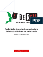 Analisi Della Strategia Di Comunicazione Delle Regioni Italiane Sui Social Media