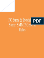 PC Sums & Provisional Sums: SMM 2 General Rules