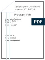 Program File: All India Senior School Certificate Examination 2015-2016