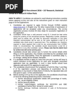 How to Apply CCRAS Recruitment 2016 – 157 Research, Statistical Officer & Jr Research Fellow Posts