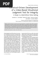 De Meijer Et Al (2010, EP) - Development of A Video Based SJT PDF