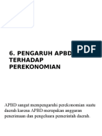 Pengaruh APBD terhadap Perekonomian