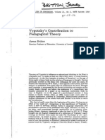 Vygotsky's Contribution To Pedagogical Theory