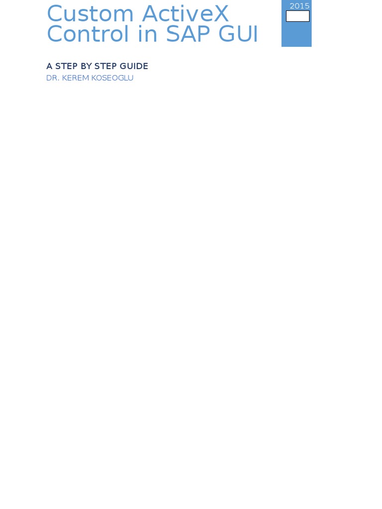 ActiveX Control Integration in SAP GUI | PDF | Component Object Model ...