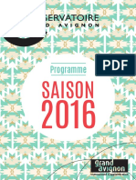 Programme Saison Artistique 2016