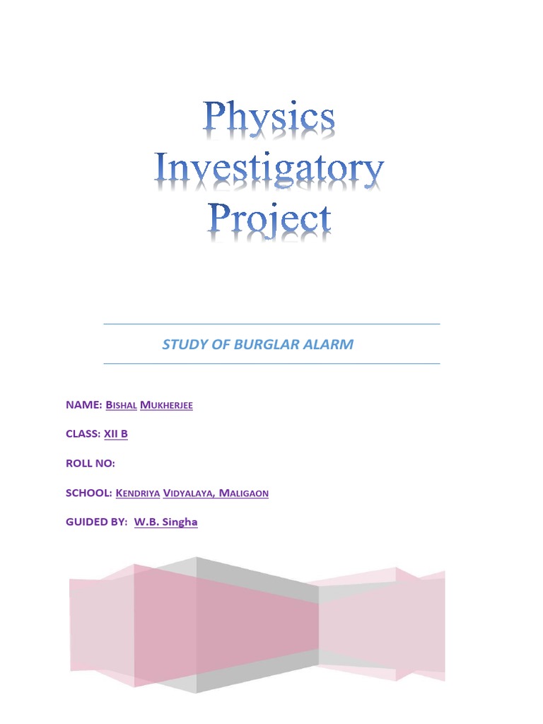 Study of Simple Burglar Alarm System | PDF | Security Alarm | Measuring ...