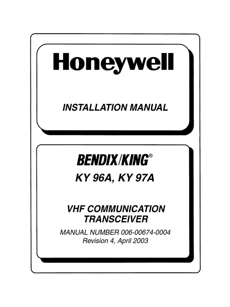KY 96A-97A VHF Installation Manual | Antenna (Radio) | Electrical Connector