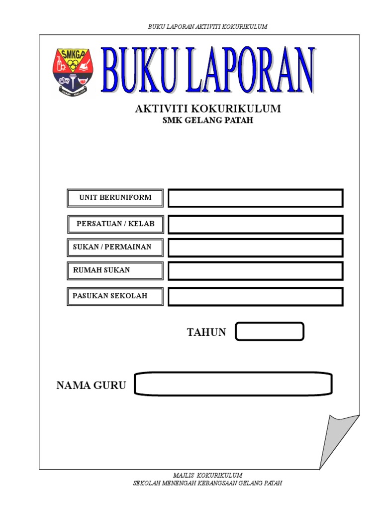1 Buku Laporan Aktiviti Kokurikulum