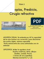 Tema 2 Amletropias Presbicia Cirugia Refractiva PDF