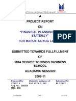 Financial Analysis - Maruti Udyog Limited